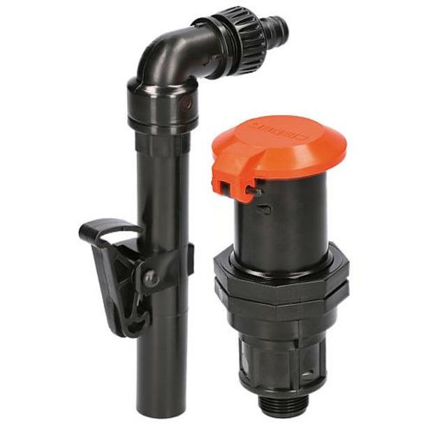 Wasserzapfstelle mit 360° drehbarem Entnahmerohr und Steckkupplung