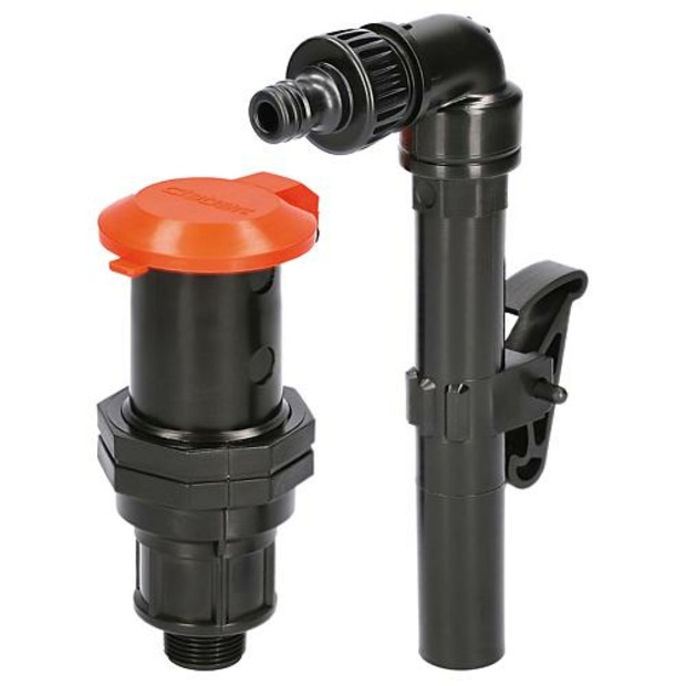 Wasserzapfstelle mit 360° drehbarem Entnahmerohr und Steckkupplung